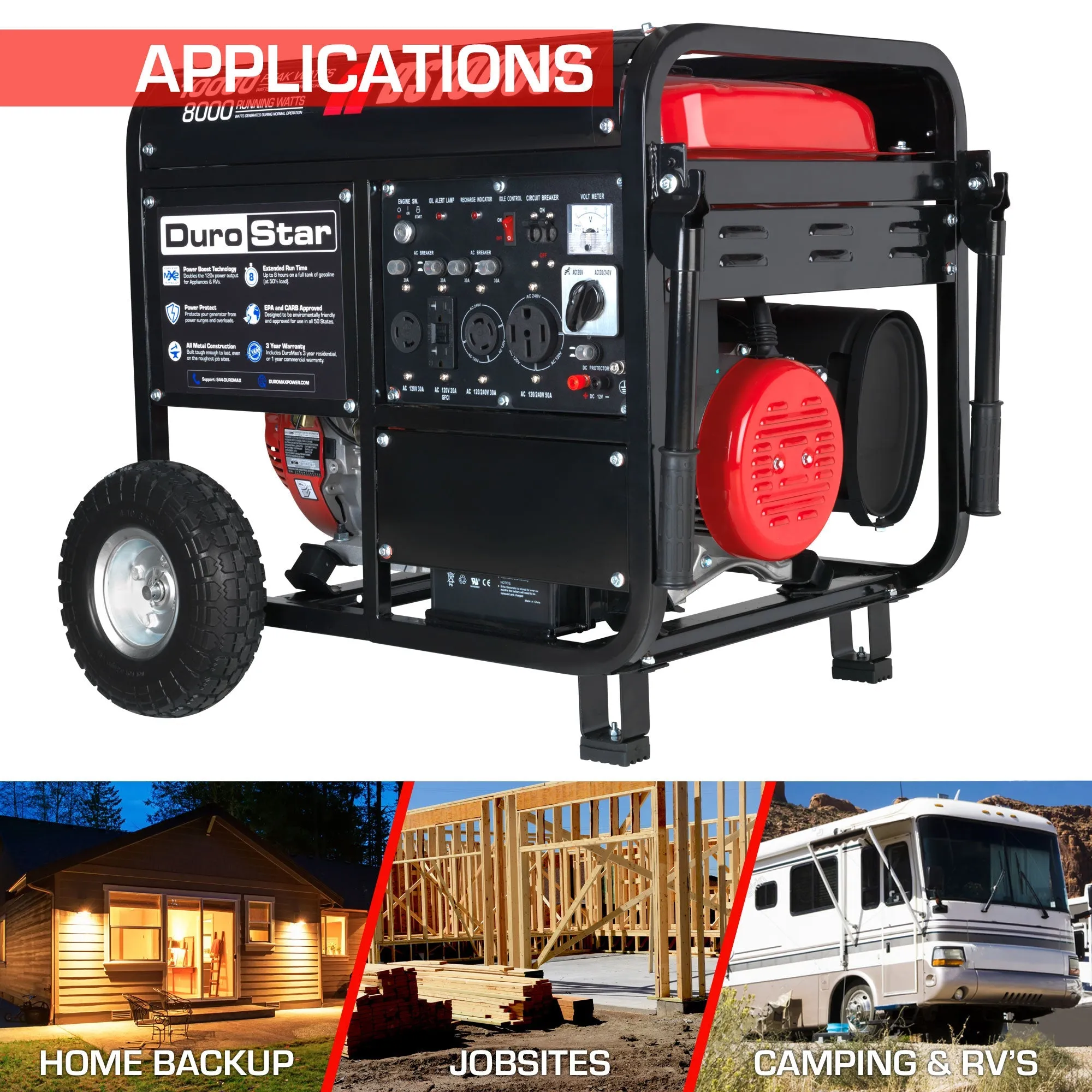 10,000 Watt Gasoline Portable Generator