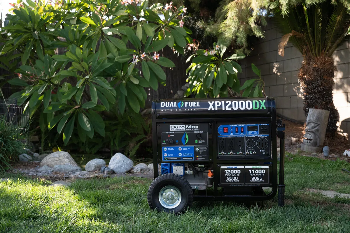 12,000 Watt Dual Fuel Portable Generator w/ CO Alert