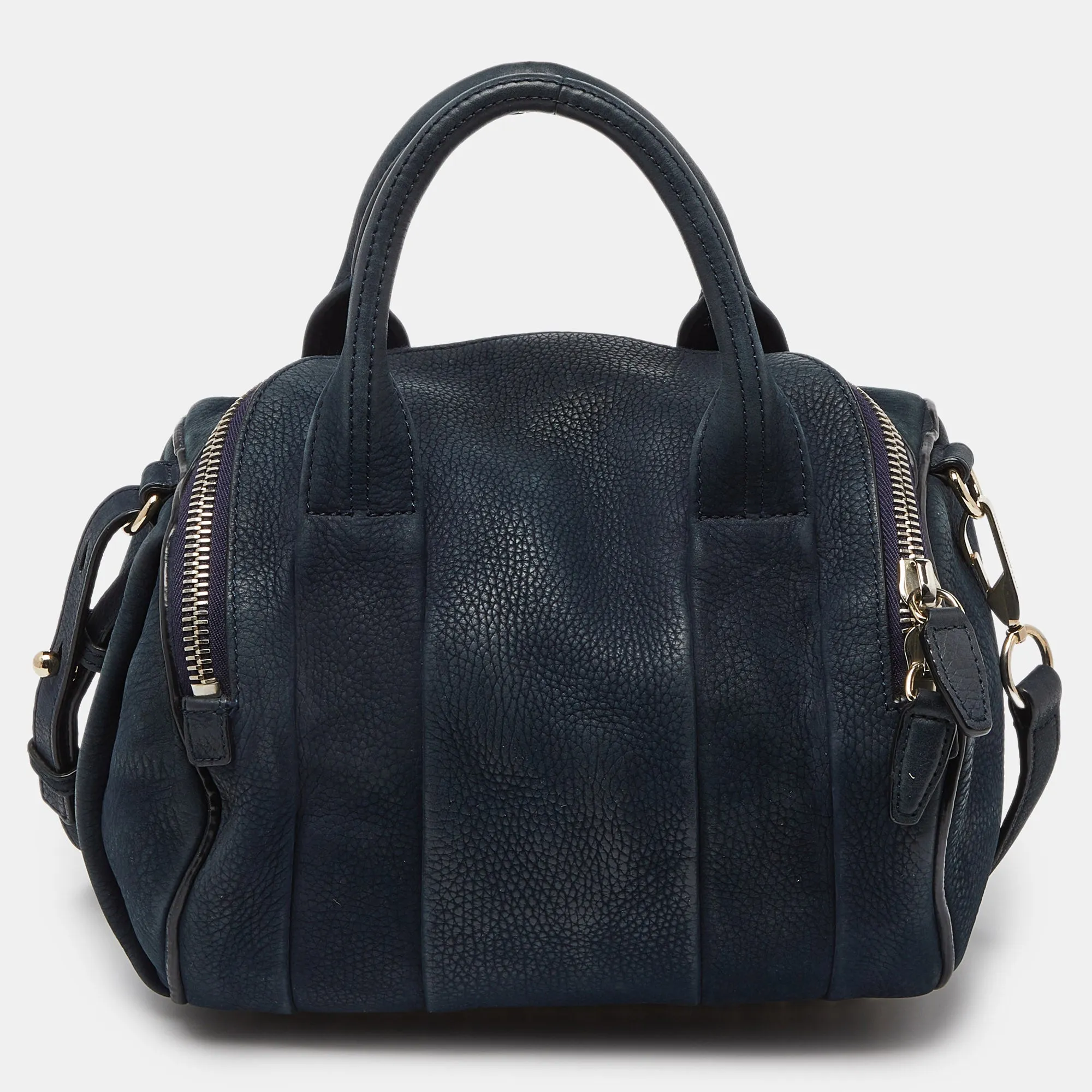 ALEXANDER WANG Blue Suede Rocco Bag