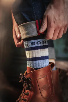 &SONS Baseline Socks Navy