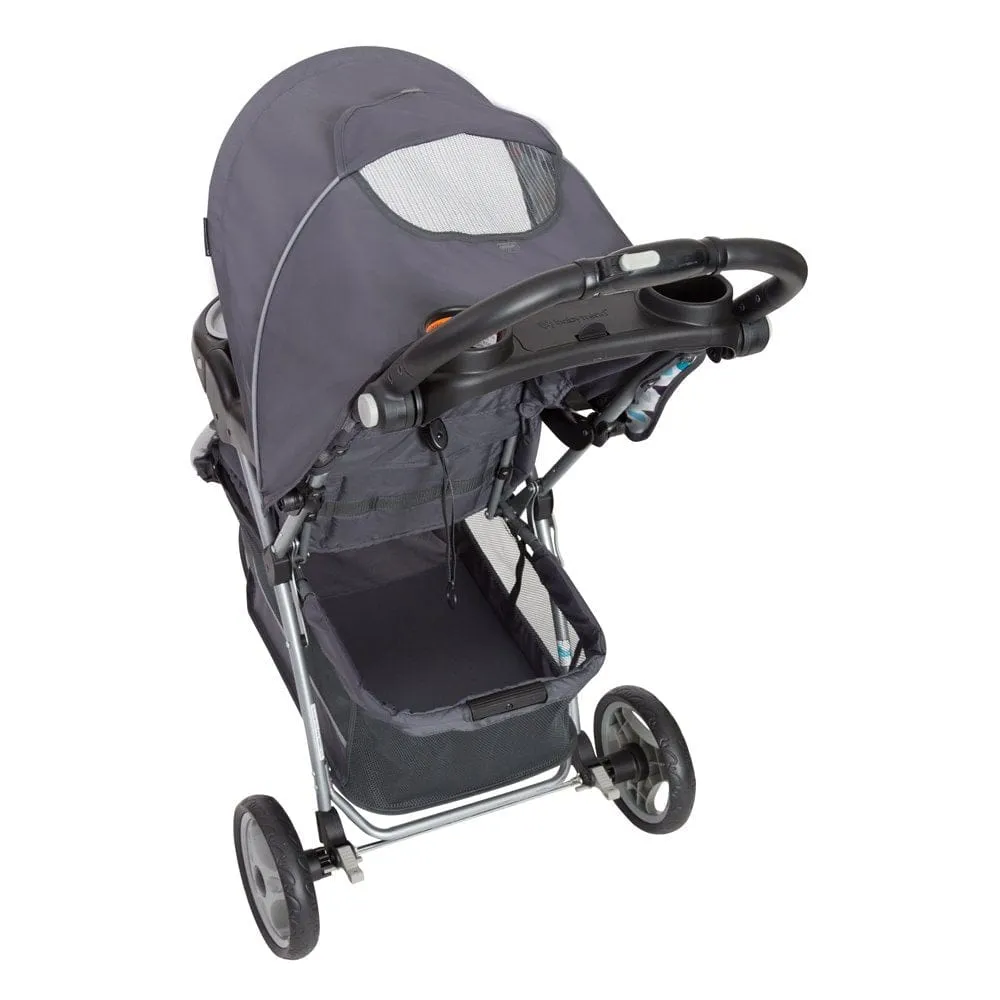 Baby Trend Skyview Travel System Ions: provides easy maneuverability with two convenient rear brakes and the one hand folding mechanism - TS89B17A