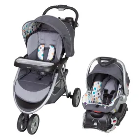 Baby Trend Skyview Travel System Ions: provides easy maneuverability with two convenient rear brakes and the one hand folding mechanism - TS89B17A