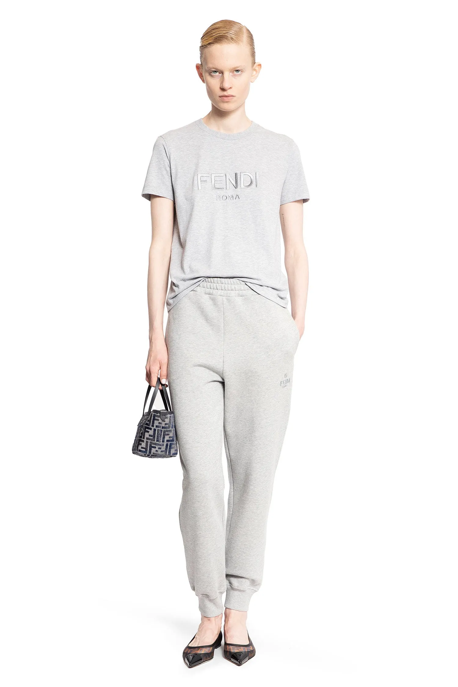 FENDI WOMAN GREY TROUSERS