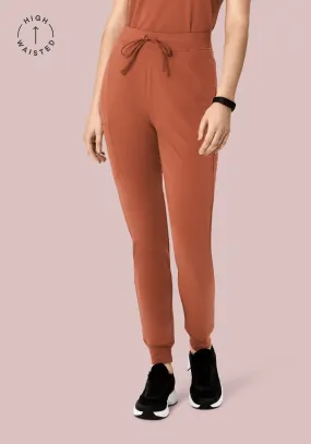 High Waisted Joggers Chestnut