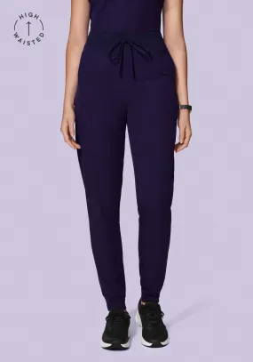 High Waisted Joggers Eggplant