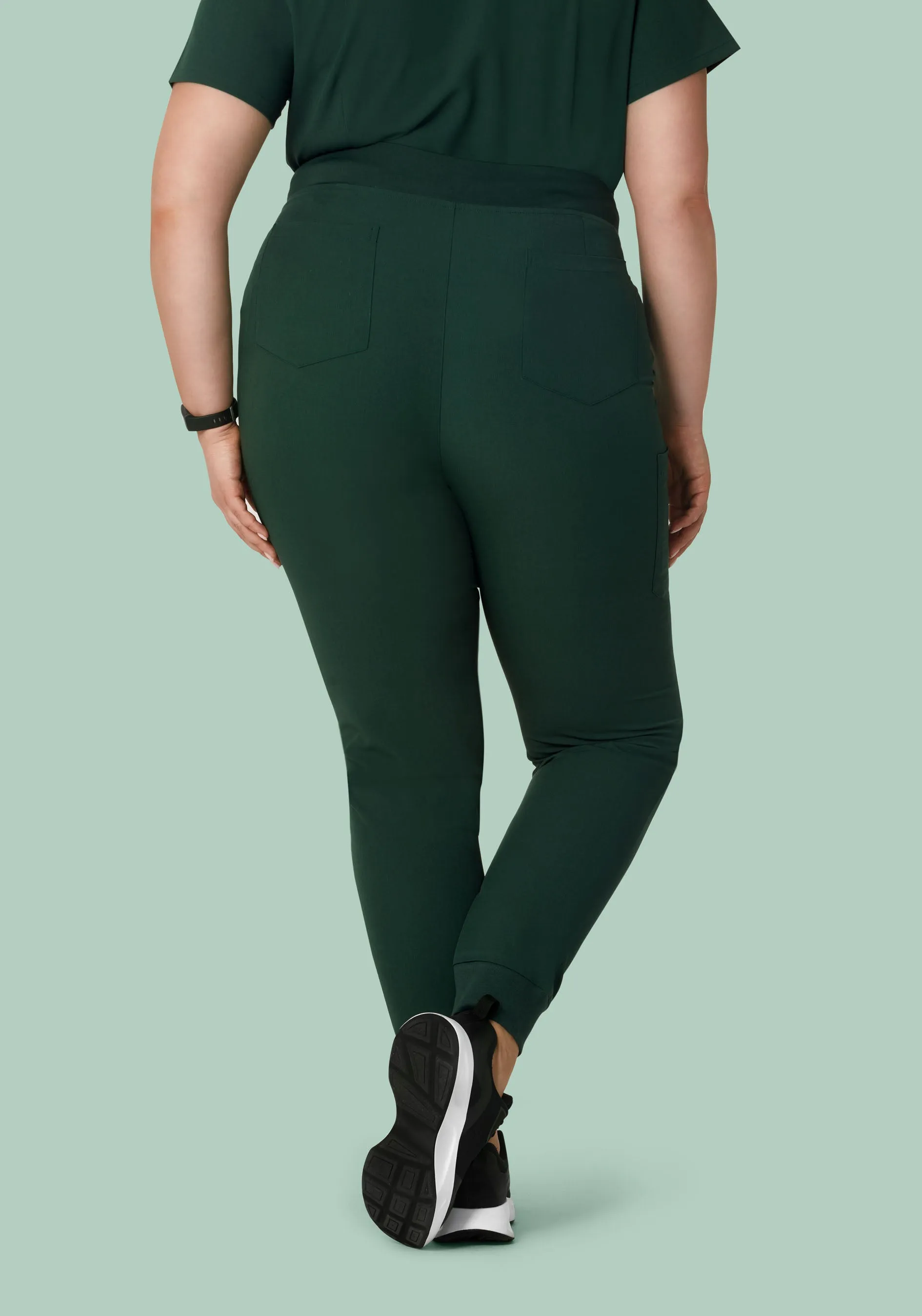 High Waisted Joggers Midnight Green