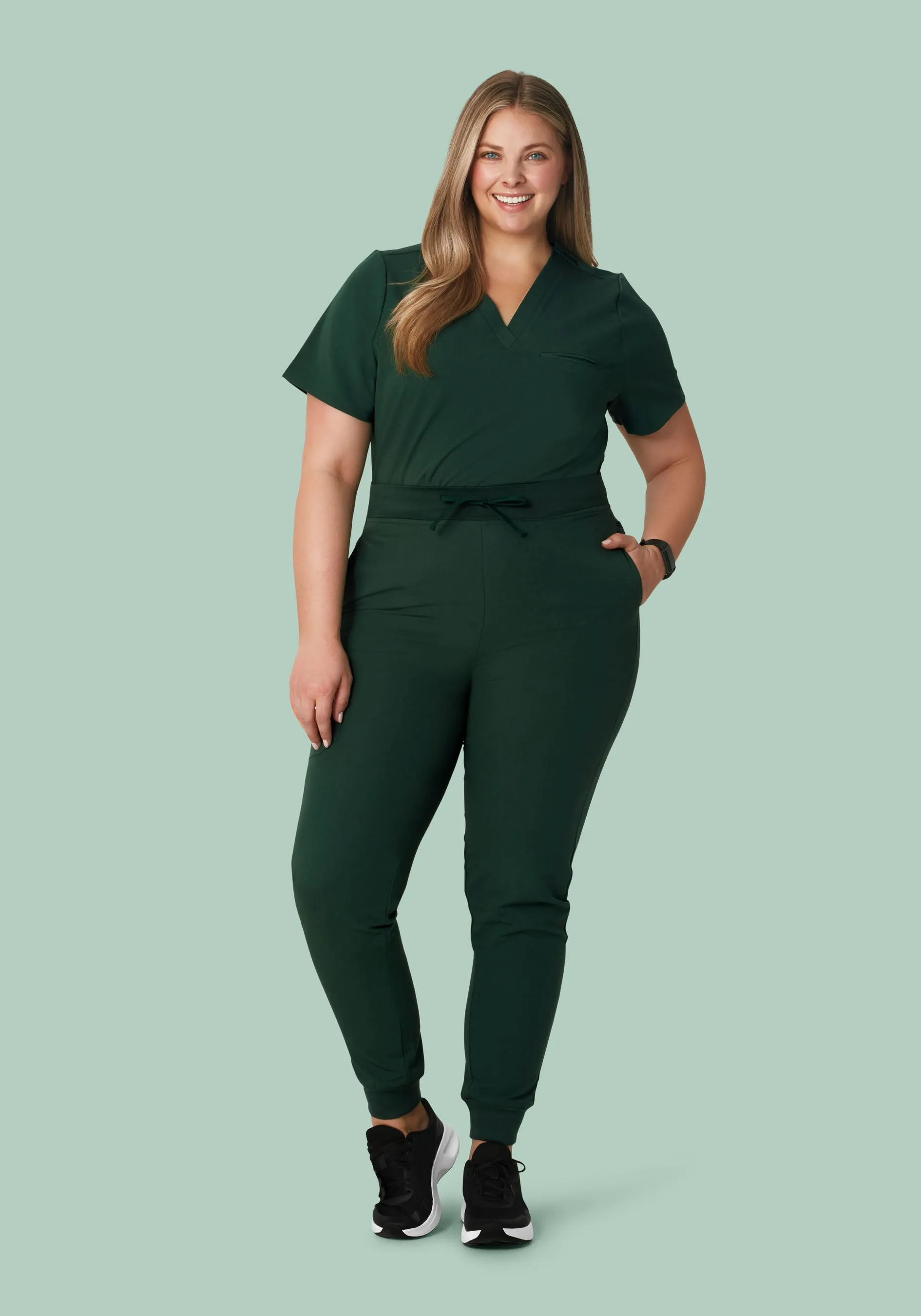 High Waisted Joggers Midnight Green