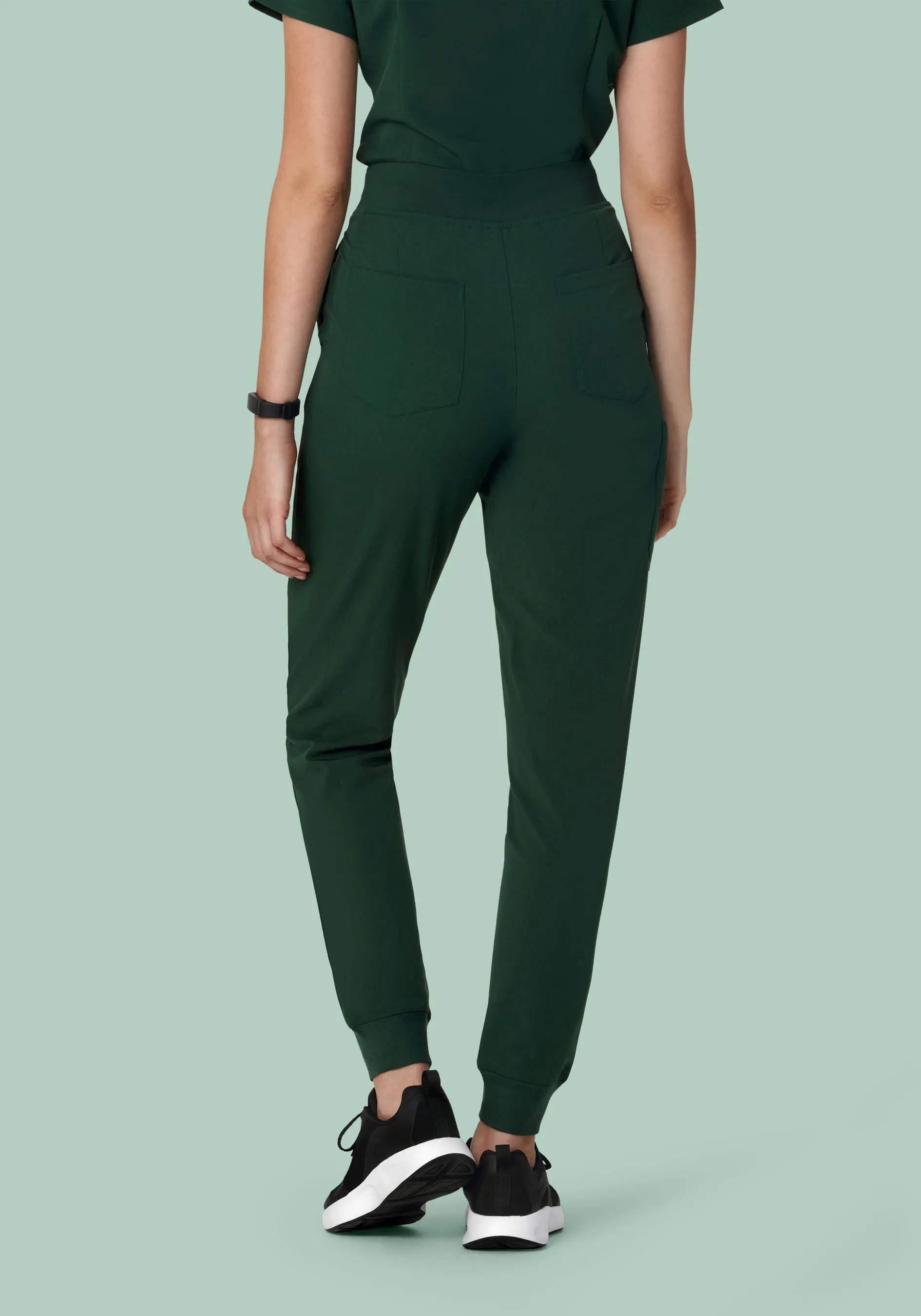 High Waisted Joggers Midnight Green