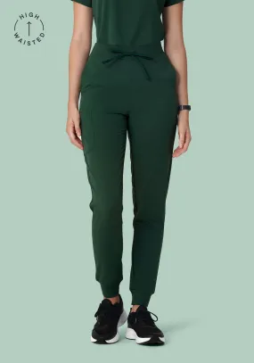 High Waisted Joggers Midnight Green