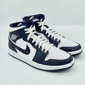 Jordan 1 Mid White Obsidian