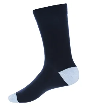 MEN’S PREMIUM NAVY SOLID SOCKS - 6 PK