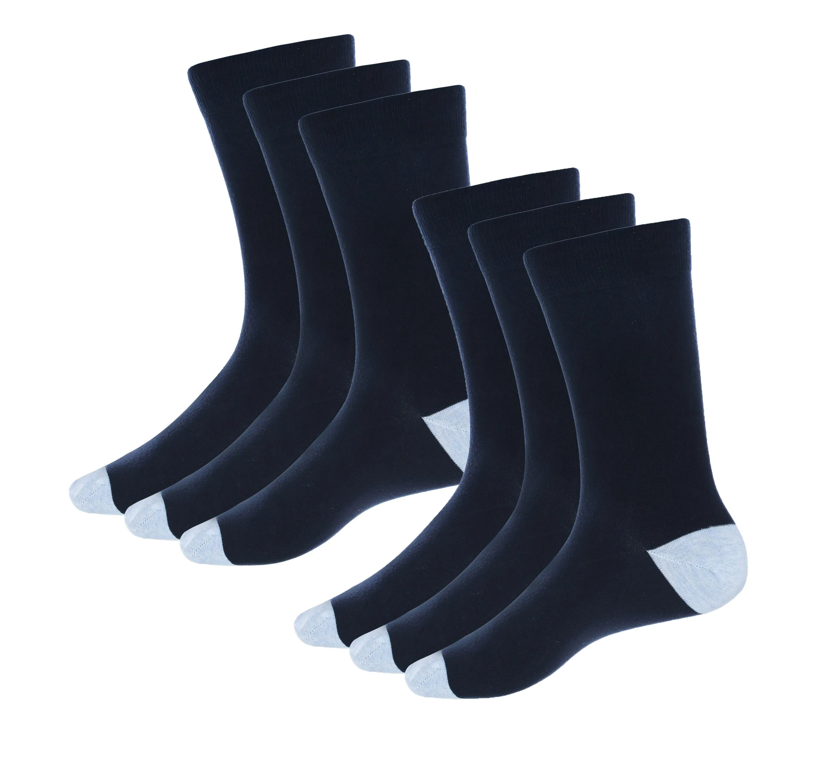 MEN’S PREMIUM NAVY SOLID SOCKS - 6 PK