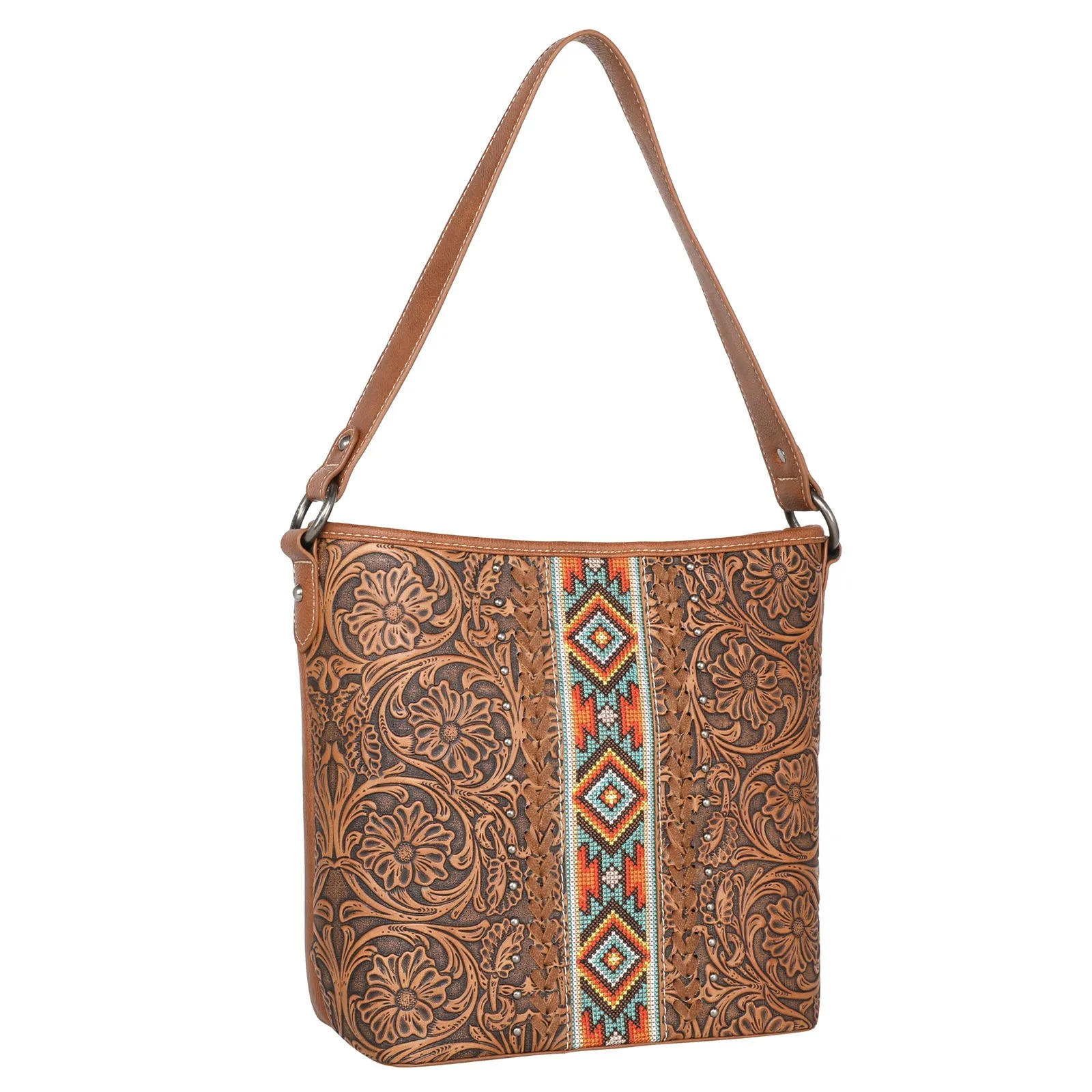 MW1142G-918 Montana West Tooled Collection Concealed Carry Hobo