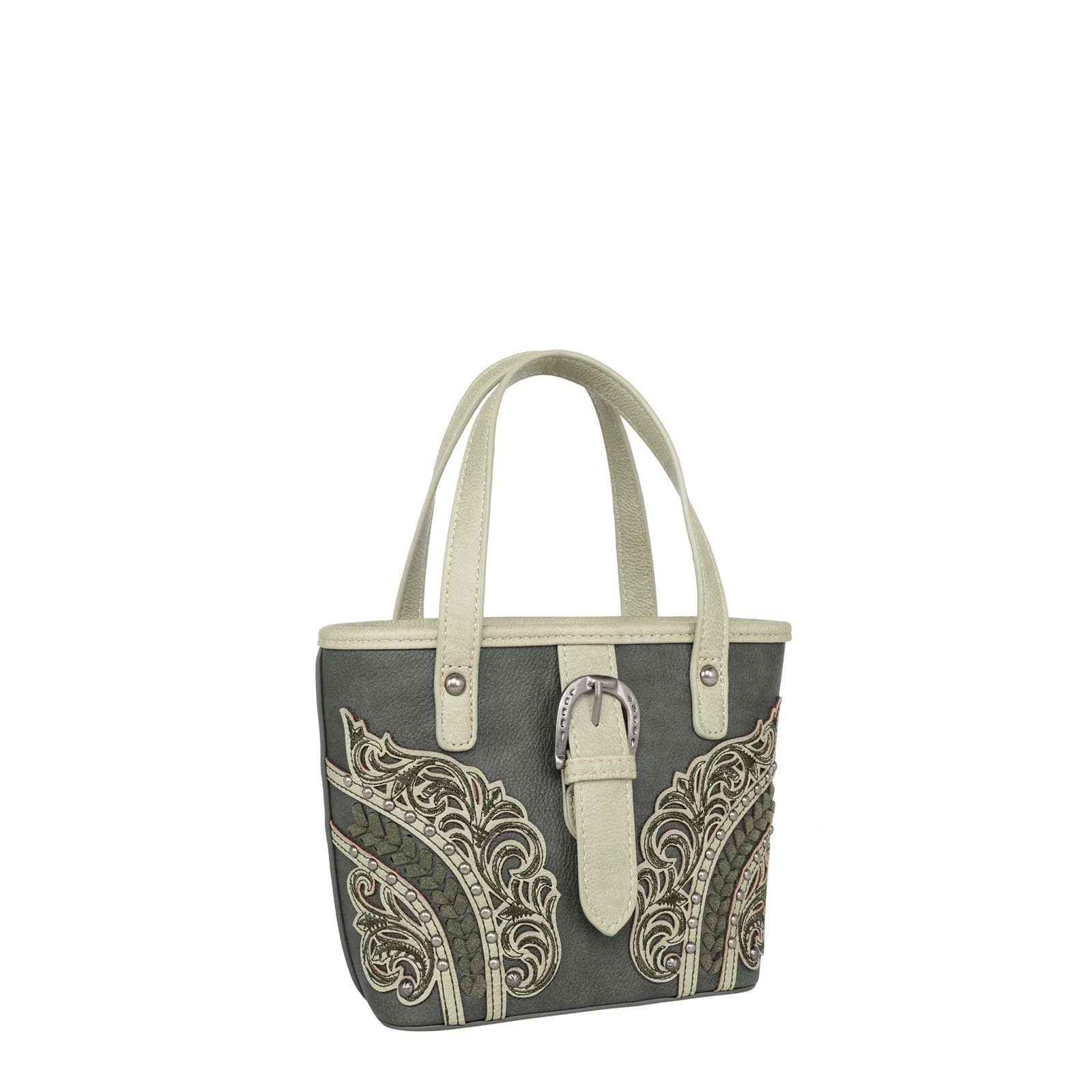 MW1177-923 Montana West Cut-Out/Buckle Collection Small Tote/Crossbody