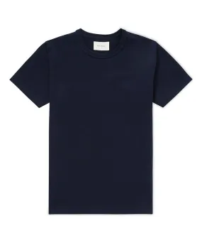 Rib Neck T-Shirt - Navy